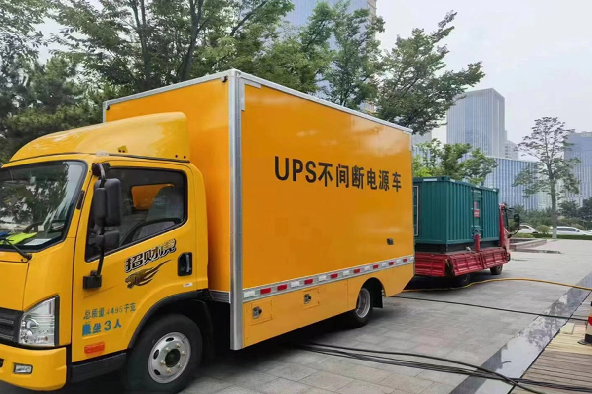 津南发电机租赁施工现场
