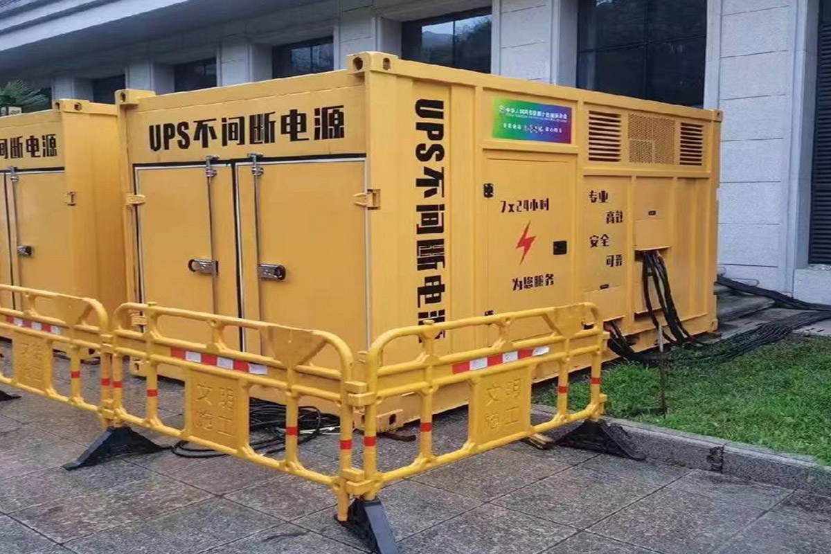 津南发电机租赁施工现场