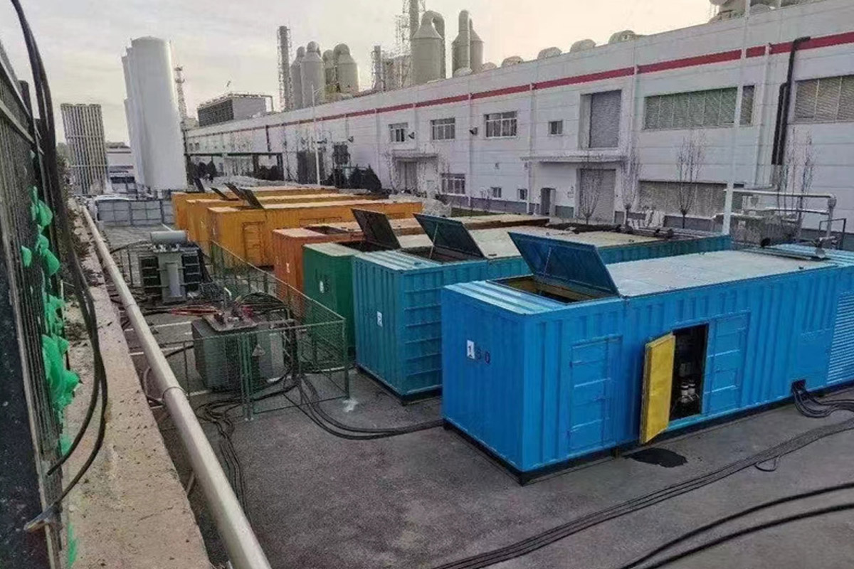 津南发电机租赁施工现场